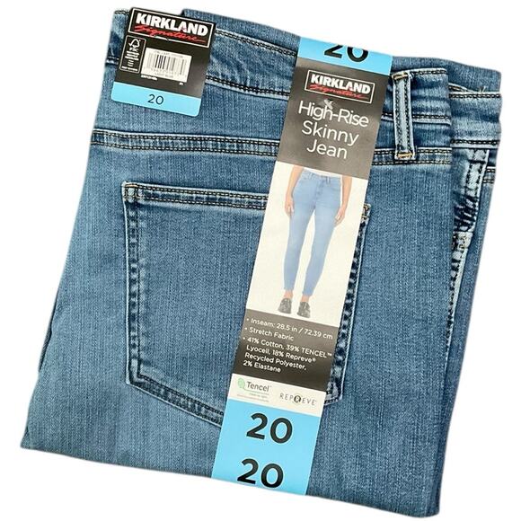 Kirkland Signature Women's Jeans High Rise Stretch Blue Size 20 NWT - Picture 4 of 11